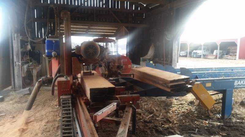 Sawing in January 2018
First time the old mill has been running this year.
