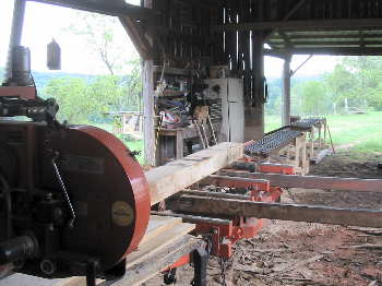 Roller skate tract
We have two 10' sections of roller skate track we are using to push RR ties down off the end of the mill.
