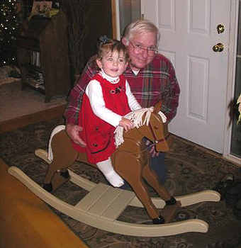 Ella on her Rocking horse on Christmas 2006
