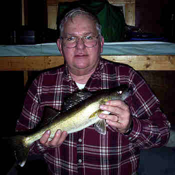 Charlie with one of his walleyes.
Charlie with one of his walleyes.
