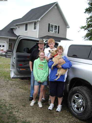 Part_Timers and Gracie
Part_Timer and family with their new dog, Gracie
