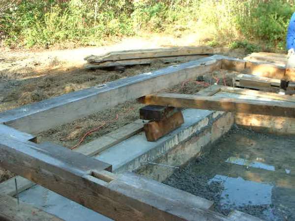 4c Lowering sills onto foundation
