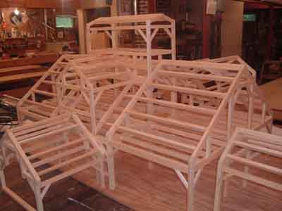 This is a model of a timber frame, the scale is 1" = 1'
This model was built to help visualize the frame by both the timber framer and the customer. Some modifications have been made to this model since it was photographed due to the design process.....

