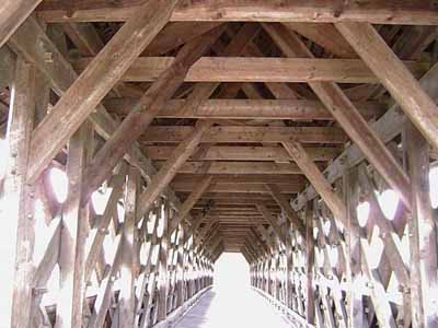 Inside of covered bridge
