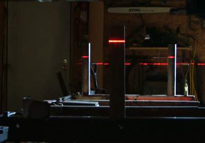 Laser Alignment
This is how we set our Lazer. Each target has a line at 12" .  
Keywords: WM Laser