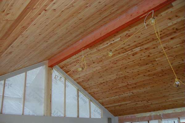 Open Beam For Cathedral Ceiling In Timber Framing Log