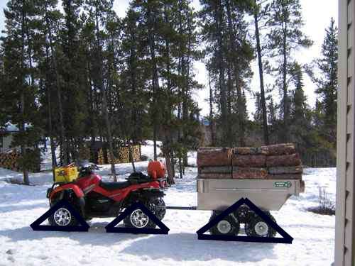 FIREWOOD LOAD
Added tracks to ATV and cart
