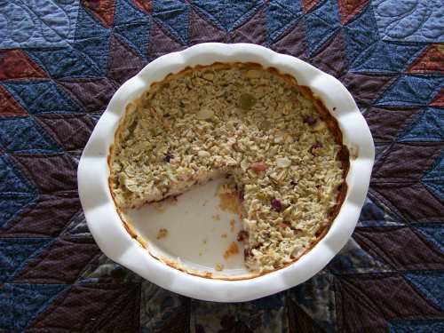 Baked_oatmeal
Pic of a dish of baked oatmeal, to whet your appetite.

