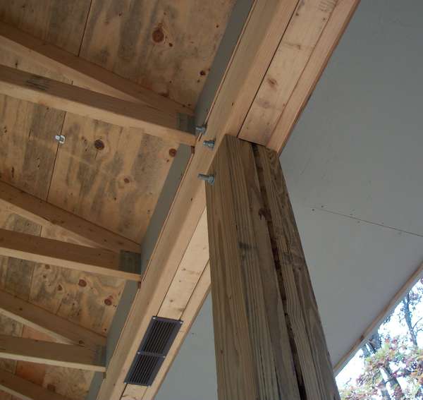 Shed_post_rim_truss
Showing the post top and connection to 2x10 rims with trusses sitting on top
