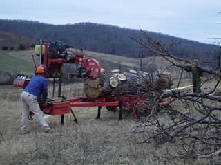 Hillside sawing
