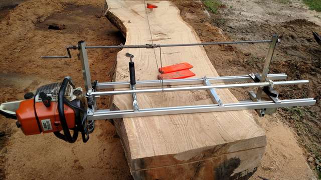 Chainsaw mill with crank and string 2
