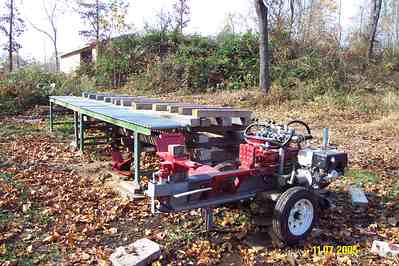 Firewood Bench 3
Firewood processing station showing TW 5 splitter and conveyors
Keywords: OWW firewood TW5 splitter