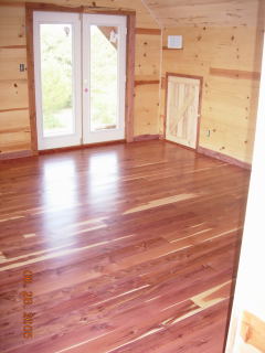 Cedar floors and trim
