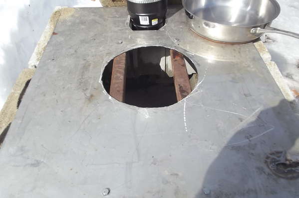 round hole for ss frying pan
