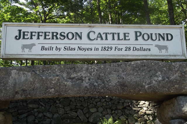 cattle pound in Jefferson ME Aug 16 
Made out of stone. Cattle was kept here. The walls are about 8 feet tall
