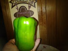 a pepper from my garden on july 8 2013
not bad for a Maine garden

