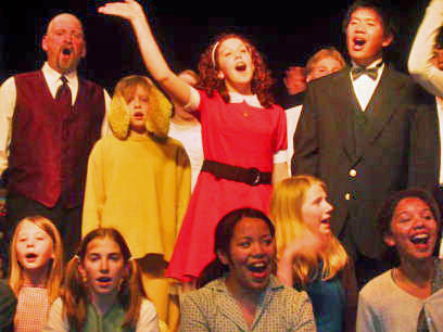 haley doing the play annie 07
this is my 13 year old grand daughter in the red dress.she was the star of annie
