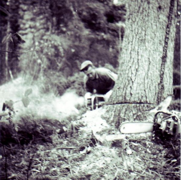 My uncle Cecil
Cutting white spruce pulp
