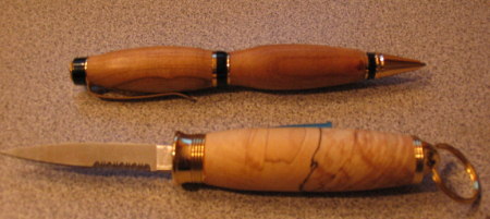 Turned Pen and Knife
From Patty and Norm ... great turnings .. beautiful peices . 
