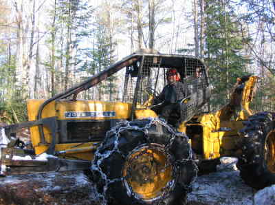 John Deere 540A
 Skidding the first trees March 11  2006
