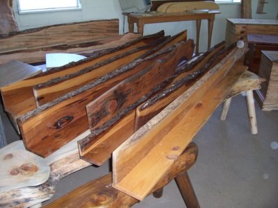 Assortment of Outdoor Sawmill shelf
