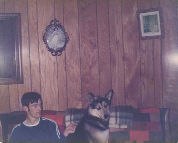 Me and Flash
Me and my dog Flash in 1984, near my 17th birthday. The dog is a shephard-husky mix, one brown one blue eye.
