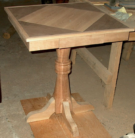 feet mounted on pedestal
