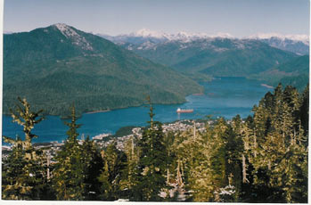 City of Prince Rupert, BC from the top of Mount Hays

