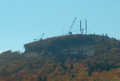 Windmills being erected on Mars Hill, Maine
