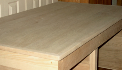 butternut desk -sanded top a closer look
