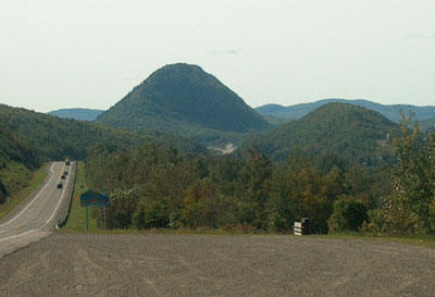 Sugarloaf Mountain as seen from Route 11 near Campelton, NB
