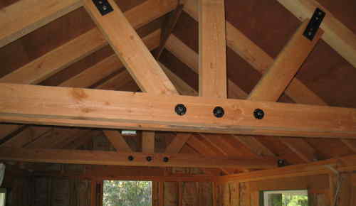 Vaulted Ceiling In Timber Framing Log Construction