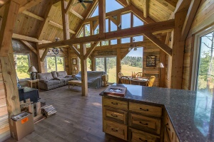 Keywords: Blue pine cabin interior