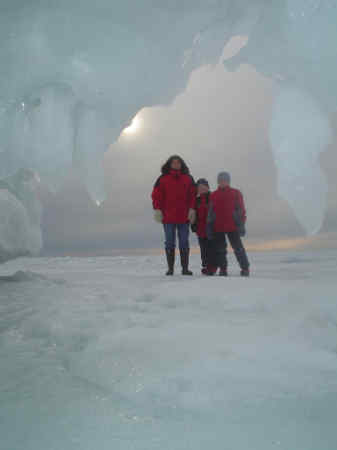 Ice cave on Lake Michigan
