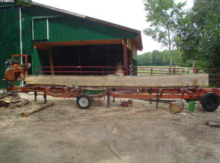 26' White Ash customer wanted a 11 x 7 beam made from it.

