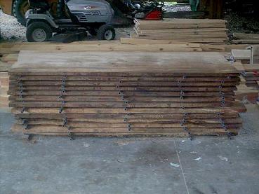 stack of curly maple slabs
