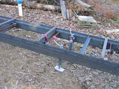 bandsaw track 2x6 tubing with 1/4 x 2 angle
