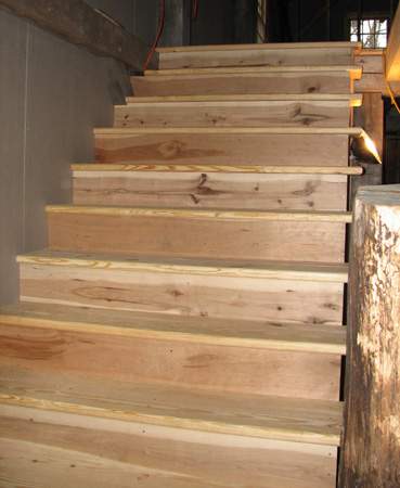 Stair view of risers
