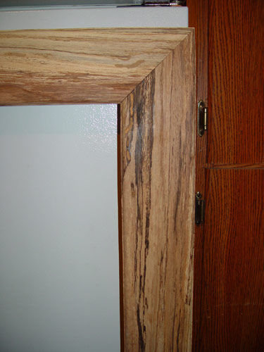 Close up of mirror frame
