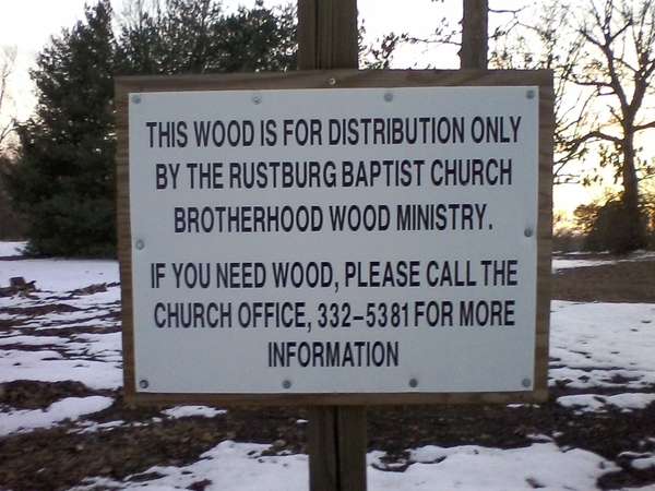 Wood yard sign
