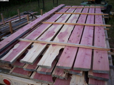 Finished 1 inch cedar boards
