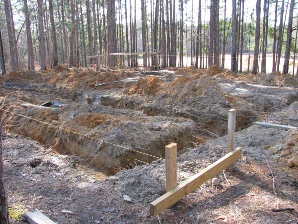overall layout with batter boards
Keywords: footings