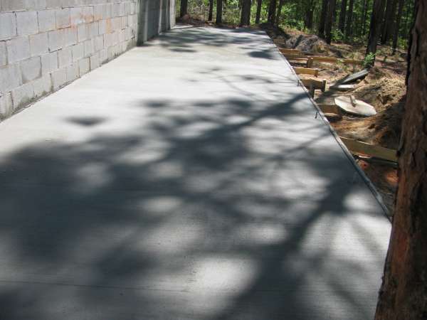front porch slab finished
Keywords: concrete slab