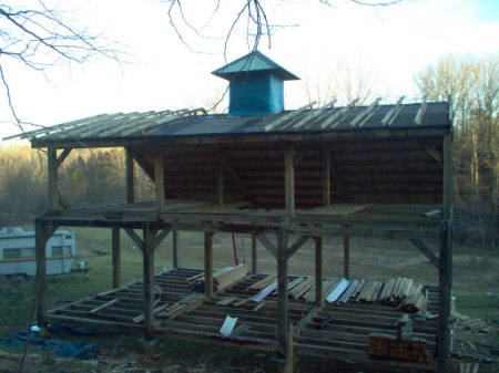 001roof - Rafters on back
