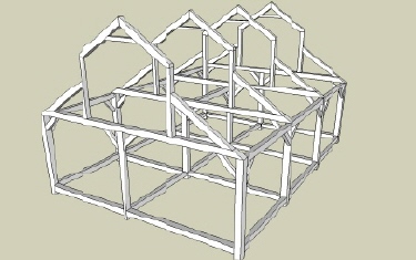 SketchUp of my timber frame
