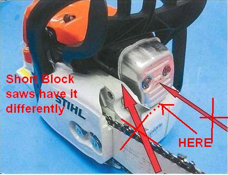 Location of serial number on stihl chainsaws