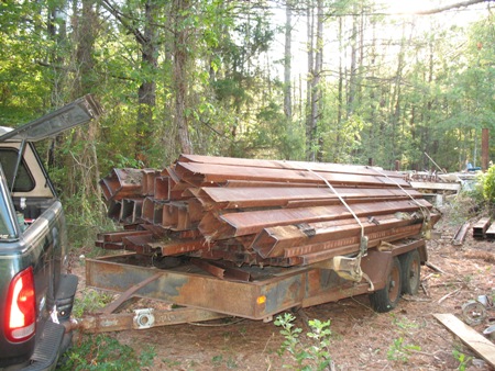Salvaged load of 8" purlins
The second load from the hog farm I'm dismantling for materials.
