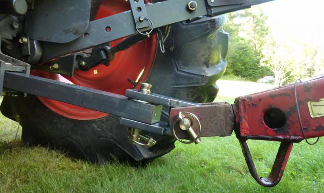 Clevis hitch mod in use
