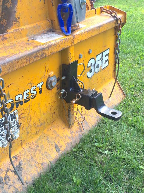Custom receiver hitch for Uniforest Winch
