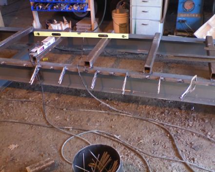 welding the track for the head
